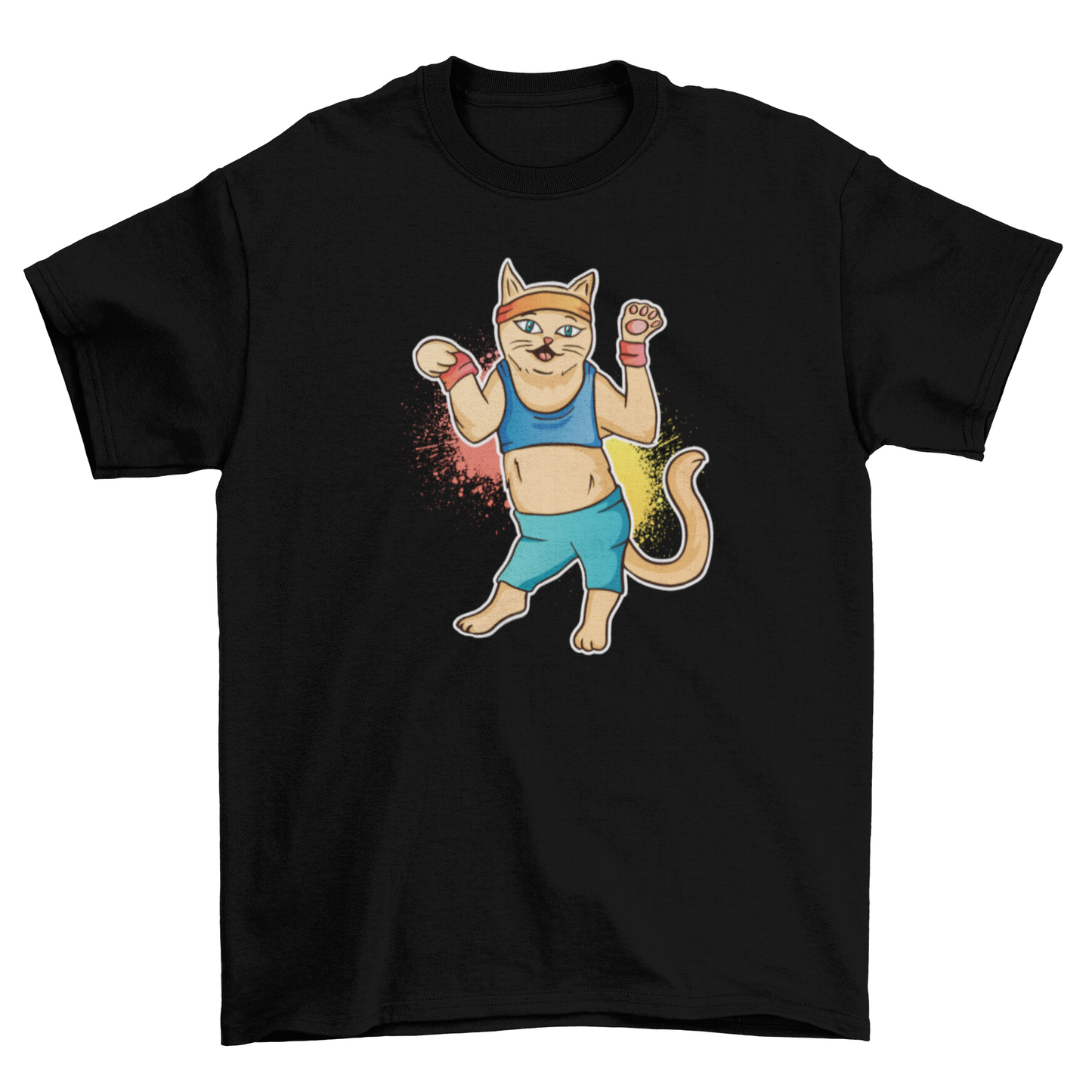 Fitness cat t-shirt