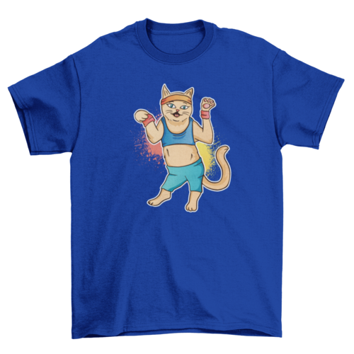 Fitness cat t-shirt