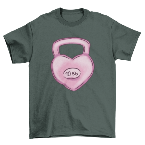 Love kettlebell t-shirt design