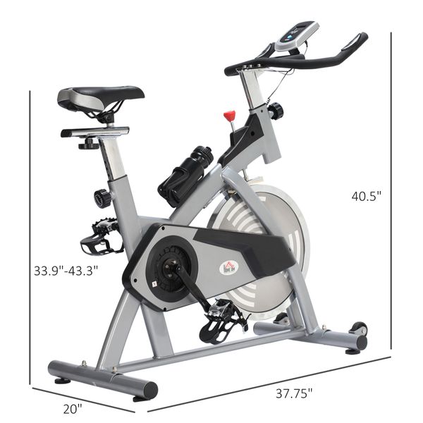 Soozier Adjustable Upright Exercise Bike Cycling Trainer Home Gym